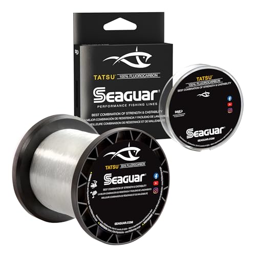 Seaguar Tatsu Fishing Line for Casting, & Live Bait, 100% Fluorocarbon, Clear, Multiple Sizes