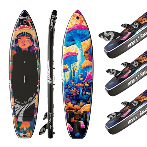 iTAOSTAR Novelty-N26 11'6" x 35" Extra Wide Inflatable Stand Up Paddle Board, Stable Portable SUP for Adults, All-in-One for Yoga Fishing Surfing, with Full Accessories Kit
