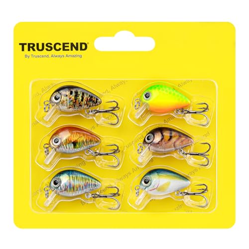 TRUSCEND Swimmax Easy Catch Fishing Lures with BKK Hooks, Wiggling, Vibrating, Rattling and Gurgling for More Bites, Heavy-Duty Dyneema Fiber Jointed Swimbaits for Bass, Trout, Crappie, Walleye, Pike